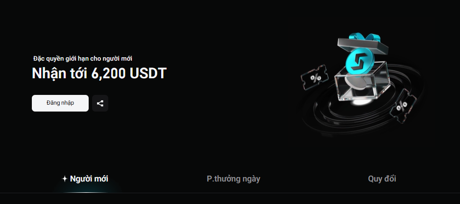 Ưu đãi khởi động 6200 USDT từ Bitget